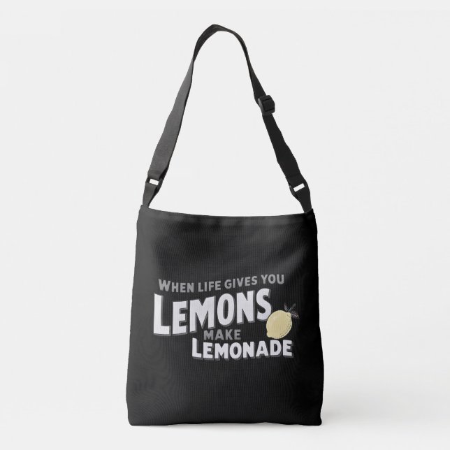 Cross-Body Bag Lemonade Quote Stylish Streetwear (Back)