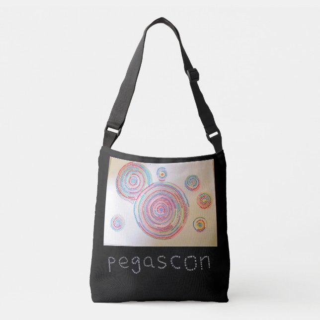 CROSS BODY BAG WITH BLACK AND WHITE CLOTH OF "ENYU (Front)