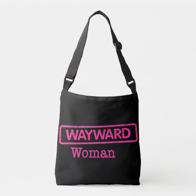 Cross Body Bag with Pink Wayward Logo  (Front)