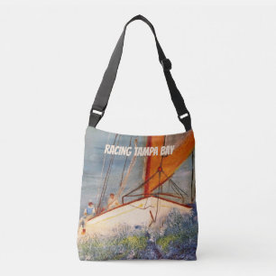 Cross Body Tote Bag - Sailboat Racing