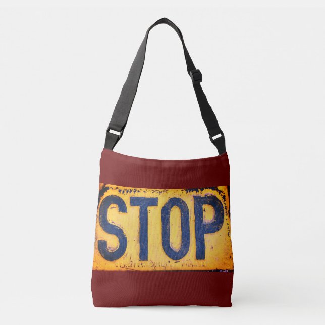 Cross Body Tote Bag  STOP Sign (Front)