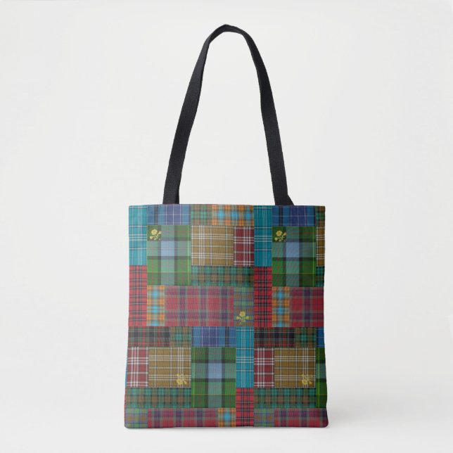 Cross Body Tote in Torr Fionn Tartan Quilt (Front)