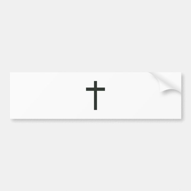 Cross Bumper Sticker (Front)