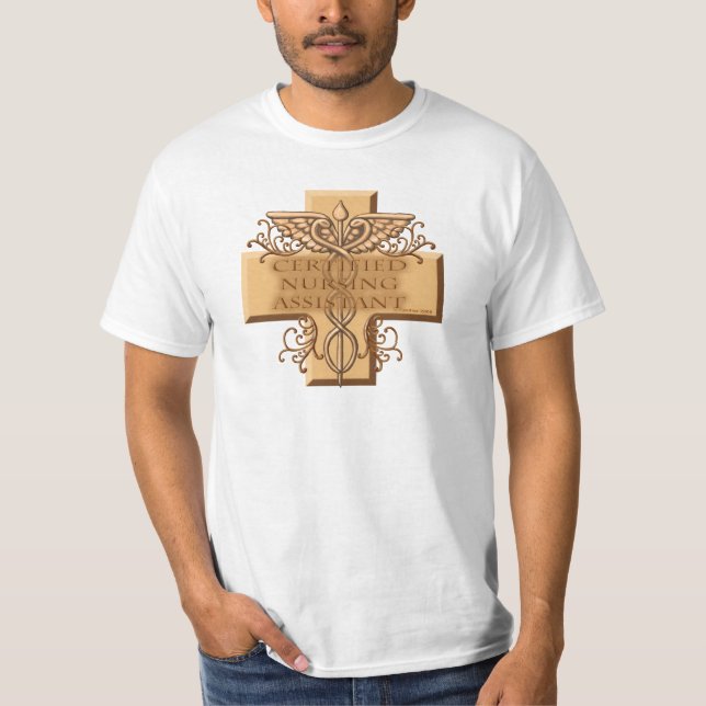 Cross Caduceus CNA Nurse T-Shirt (Front)