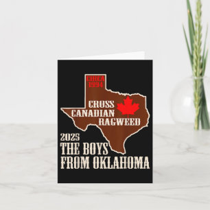 Cross Canadian Ragweed The Boys From Oklahoma Map  Card