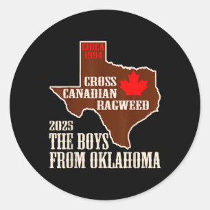 Cross Canadian Ragweed The Boys From Oklahoma Map Classic Round Sticker