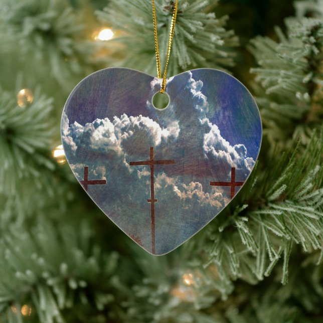 Cross Ceramic Tree Decoration (Tree)