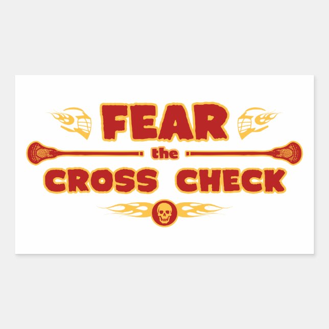 Cross Check Rectangular Sticker (Front)