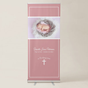 Cross Christian Baby Memorial Funeral Banner