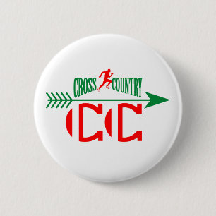 Cross country 6 cm round badge