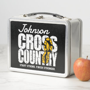 Cross Country ADD TEXT Runner Running Team Player Metal Lunch Box