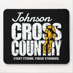 Cross Country ADD TEXT Runner Running Team Player Mouse Mat