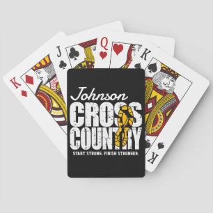 Cross Country ADD TEXT Runner Running Team Player Playing Cards