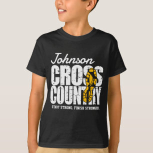 Cross Country ADD TEXT Runner Running Team Player T-Shirt
