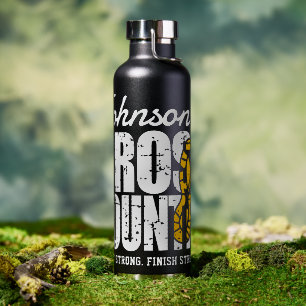 Cross Country ADD TEXT Runner Running Team Player Water Bottle