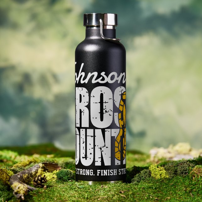 Cross Country ADD TEXT Runner Running Team Player Water Bottle (Outdoor)