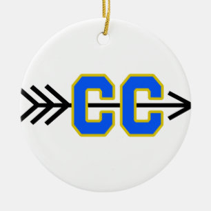 CROSS COUNTRY APPLIQUE CERAMIC TREE DECORATION