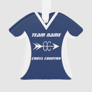 Cross Country Blue Sports Jersey Photo Ornament