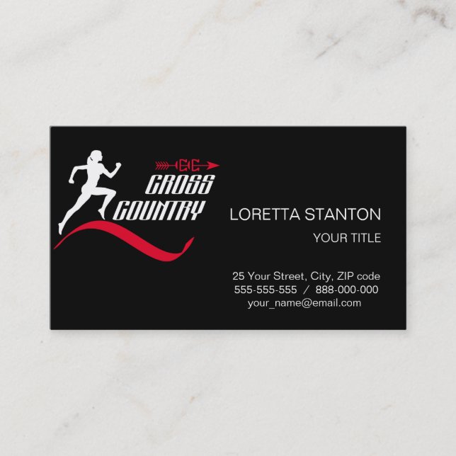 Cross country business card (Front)