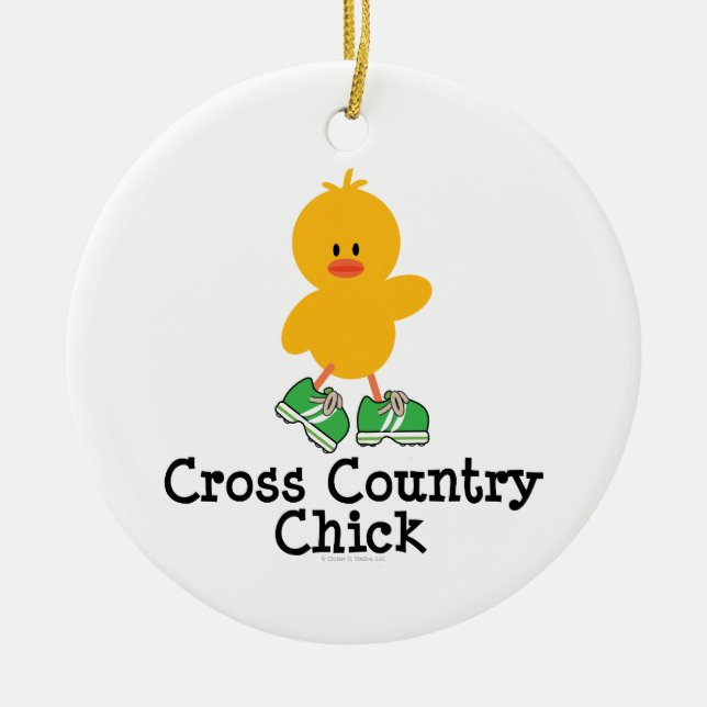 Cross Country Chick Ornament (Front)