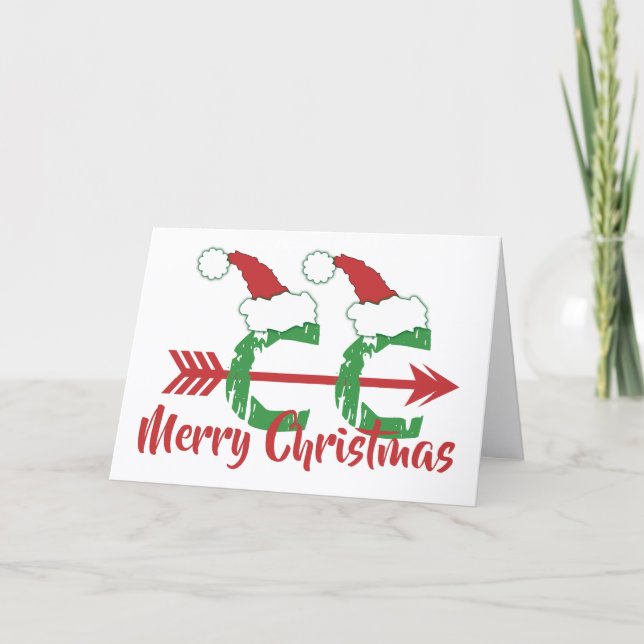 Cross Country © Christmas Funny Holiday Card (Front)