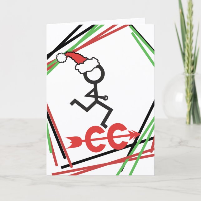 Cross Country Christmas Runner © Card (Front)