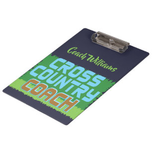Cross Country Coach Personalised Clipboard