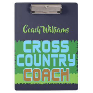Cross Country Coach Personalised Clipboard