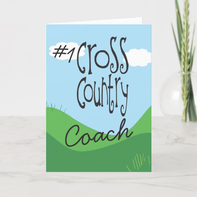 Cross Country Coach Thank You Card (Front)