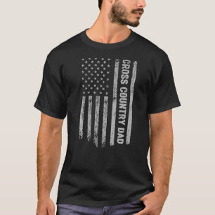 Cross Country Dad America Us Flag Patriot Vintage T-Shirt