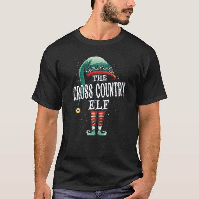 Cross Country Elf Christmas Group Xmas Pajama Part T-Shirt (Front)