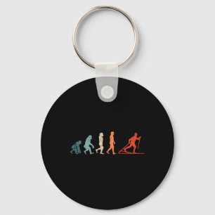 Cross Country Evolution Xc Skiing Outfit Funny Ski Key Ring