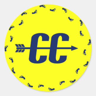 Cross Country Feet Classic Round Sticker