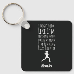 Cross Country Gift Ideas Funny Running Runner XC Key Ring