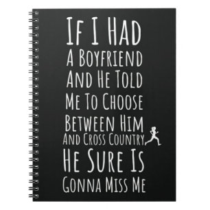Cross Country Gifts For Girls Runner Running Her Notebook