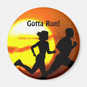 CROSS COUNTRY - GOTTA RUN - STAMP - SUNSET MAGNET