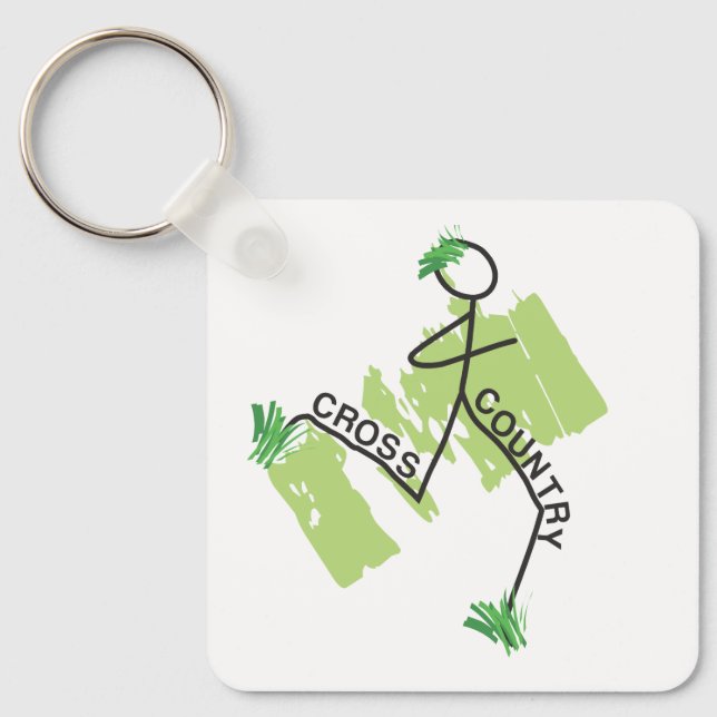 Cross Country Grass Runner Key Ring (Front)