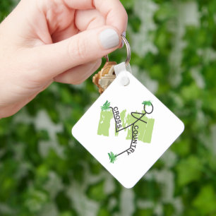 Cross Country Grass Runner Key Ring