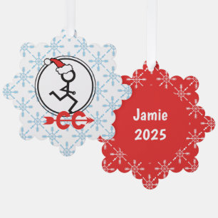 Cross Country Holiday Runner © Paper Ornament Card