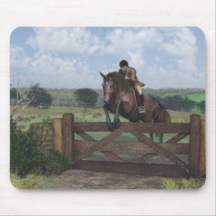 Cross Country - Jumping Horse Mouse Pad