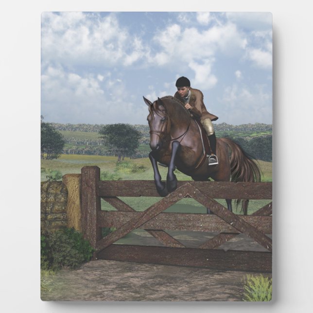 Cross Country - Jumping Horse Plaque (Front)