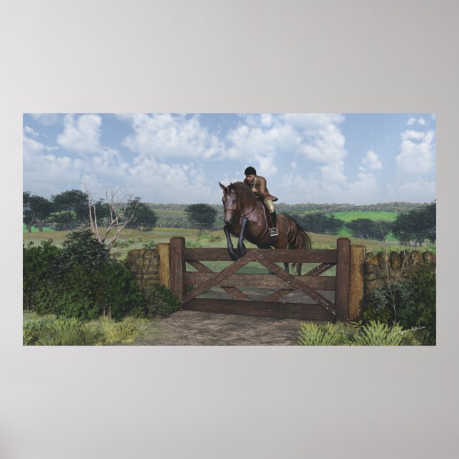 Cross Country - Jumping Horse Print (Front)