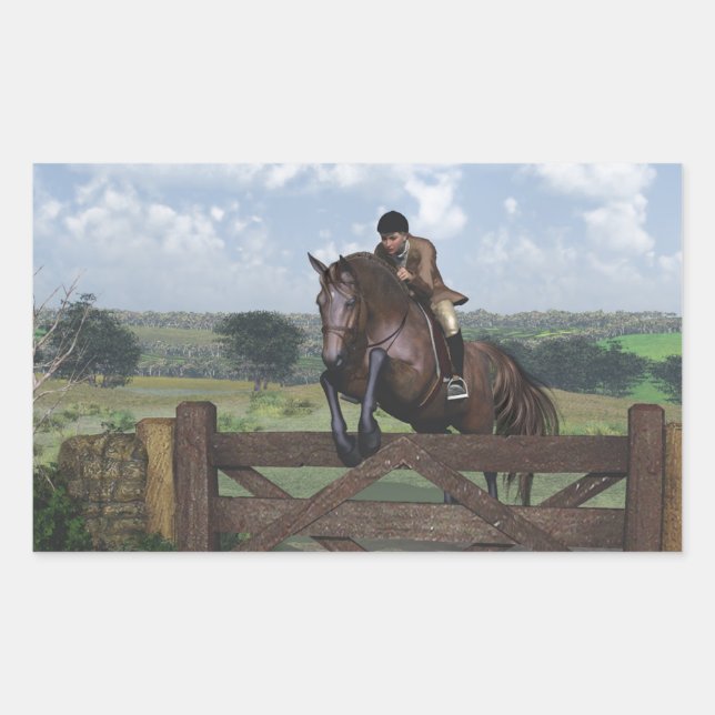 Cross Country - Jumping Horse Sticker (Front)