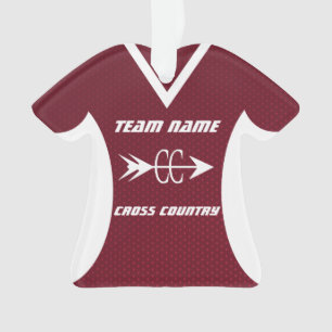 Cross Country Maroon Sports Jersey Ornament