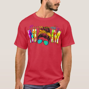 Cross Country Mum Messy Bun XC Mum Mothers Day T-Shirt