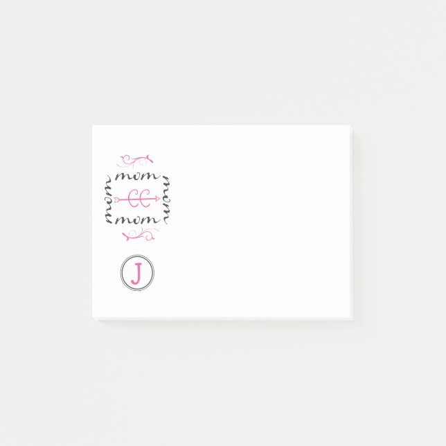 Cross Country Mum Personalised Monogram Post-it Notes (Front)