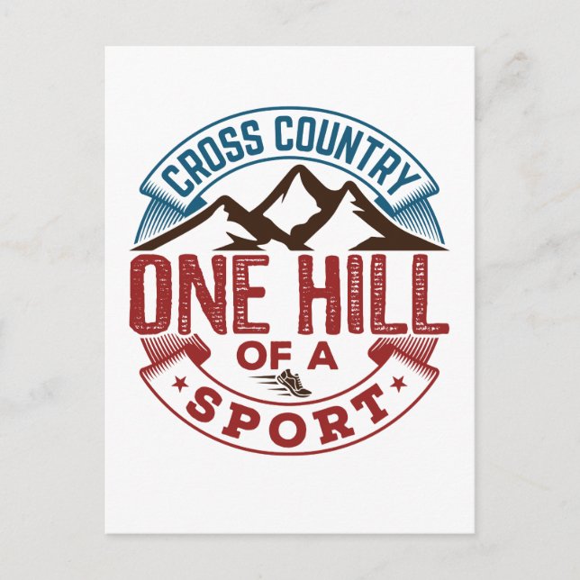 Cross Country One Hill of a Sport Postcard (Front)