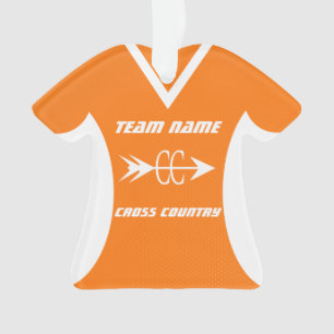 Cross Country Orange Sports Jersey Photo Ornament