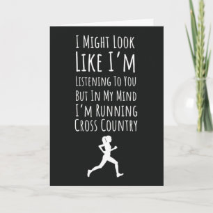 Cross Country Ornaments Sports Running Athlete XC  Card