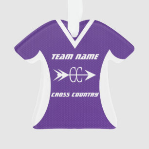 Cross Country Purple Sports Jersey Photo Ornament